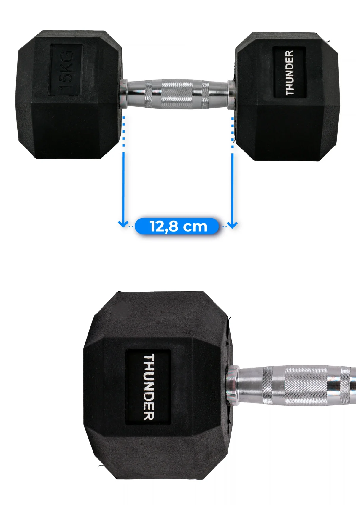 Hantla hexagonalna 15 kg marki THUNDER - obrazek 8