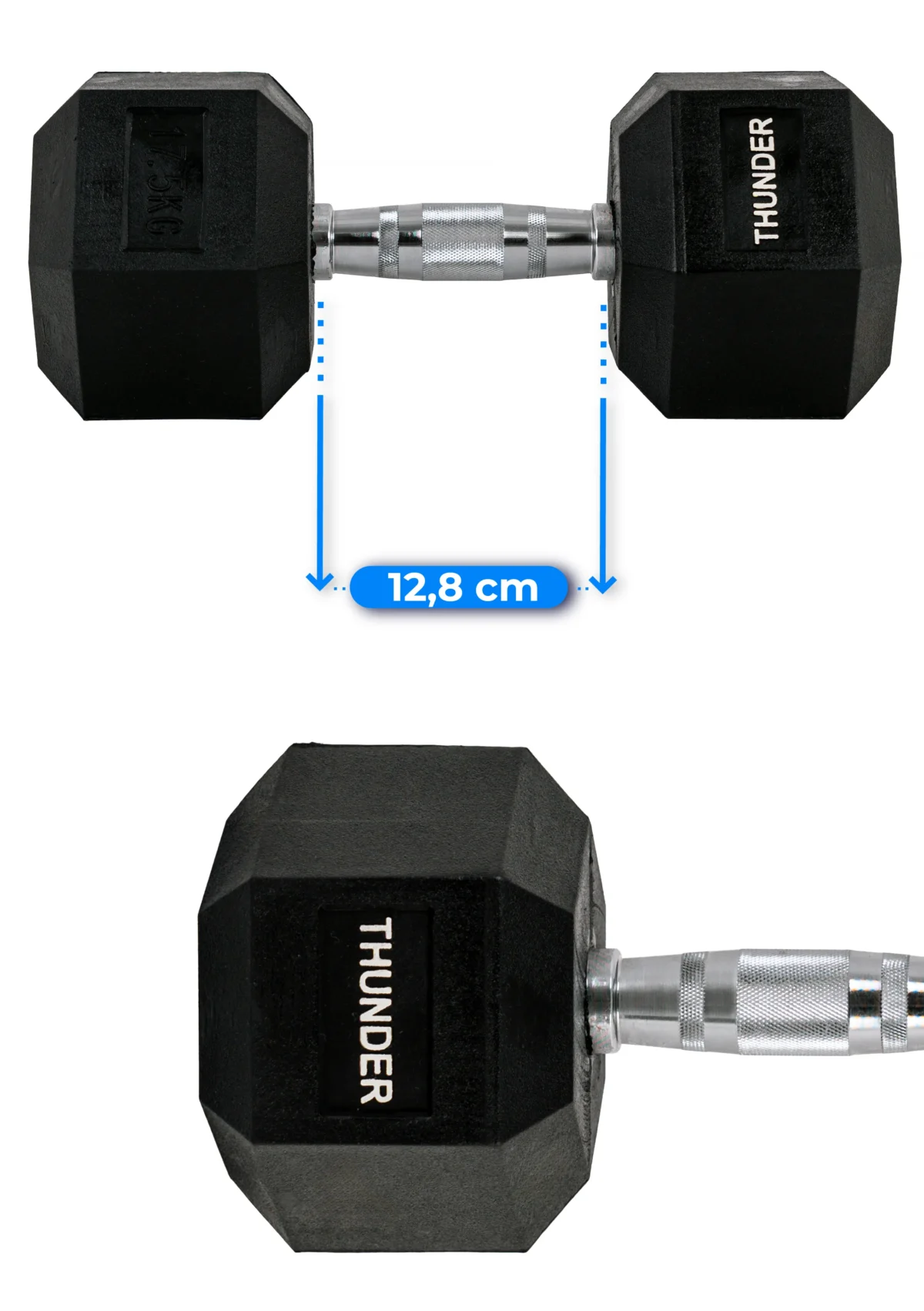 Hantla hexagonalna 17,5 kg THUNDER - obrazek 8