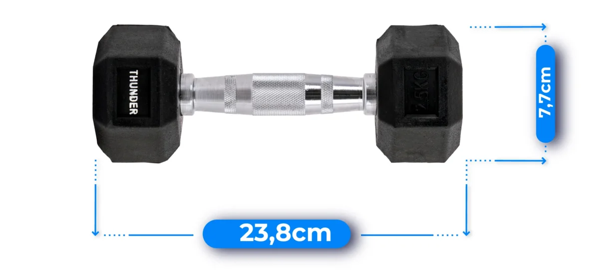 Hantla hexagonalna 2,5 kg marki THUNDER - obrazek 4
