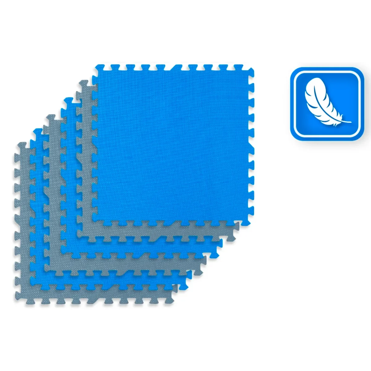 Puzzle do ćwiczeń niebiesko-szare 60×60 THUNDER - obrazek 2